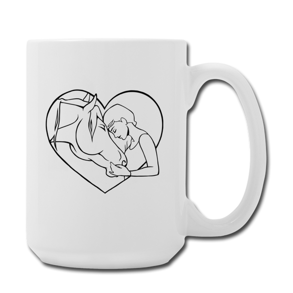 Heart of Liberty Design, Large Coffee/Tea Mug 15 oz - white